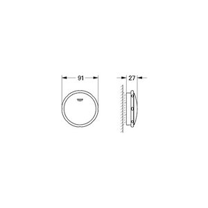 Grohe Talento pop-up bath waste and overflow trim set - chrome (19025000) - main image 2