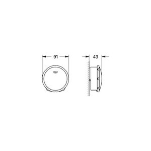 Grohe Talentofill bath filler and overflow trim set - chrome (19952000) - main image 2