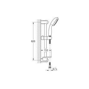 Grohe Tempesta shower rail set trio - chrome (28593000) - main image 2