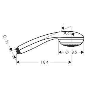 Hansgrohe Crometta 85 1 spray Ecosmart shower head (28606000) - main image 2