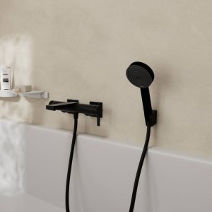 Hansgrohe Pulsify Select S 105 EcoSmart 3jet Relaxation Shower Head - Matt Black (24111670) - main image 2
