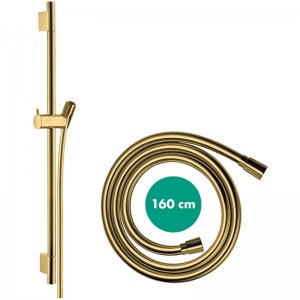 hansgrohe Unica Shower Rail S Puro - 65cm with Shower Hose - Brushed Bronze (28632140) - main image 2