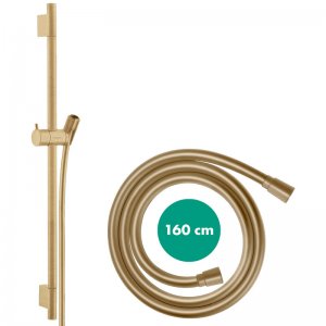 hansgrohe Unica Shower Rail S Puro - 65cm with Shower Hose - Polished Gold Optic (28632990) - main image 2