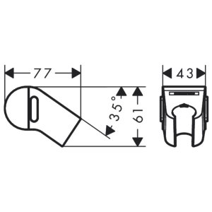 Hansgrohe WallStoris Push Slider - Matt White (27917700) - main image 2
