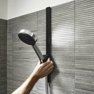 Hansgrohe WallStoris Wall Bar - 50cm - Matt Black (27902670) - main image 2