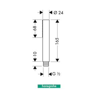 Hansgrohe Baton hand shower - Chrome (10531000) - main image 2