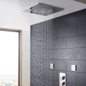Hudson Reed 370mm Ceiling Tile Shower Head - Chrome (HEAD81) - main image 2