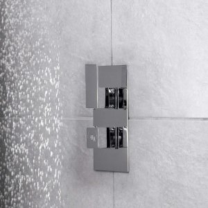 Hudson Reed Art Twin Concealed Thermostatic Mixer Shower Valve Only - Chrome (ART3210) - main image 2