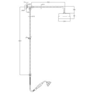 Hudson Reed Luxury Rigid Riser Kit - Chrome (A3606) - main image 2