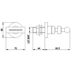 Hudson Reed Minimalist Body Jet - Chrome (A383) - main image 2