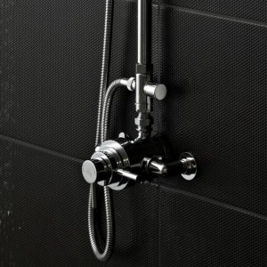 Hudson Reed Tec Dual Handle Exposed Thermostatic Shower Valve Only - Chrome (JTY026) - main image 2