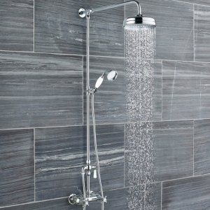 Hudson Reed Traditional Thermostatic Bar Mixer Shower - Chrome (A3117) - main image 2