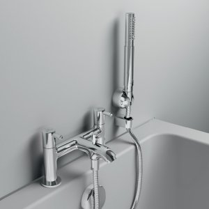 Ideal Standard Ceraline two taphole dual control bath shower mixer (BC189AA) - main image 2