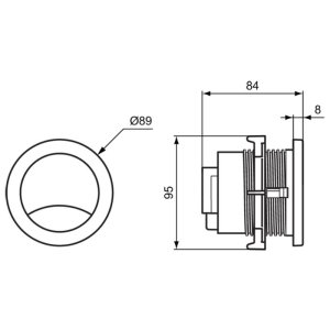Ideal Standard Dual Flush Pneumatic Push Button (S1084AA) - main image 2