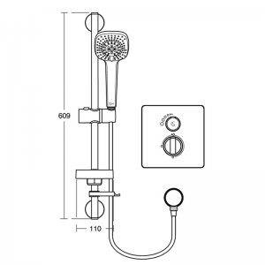 Ideal Standard easybox Square shower valve - concealed (A5959AA) - main image 2