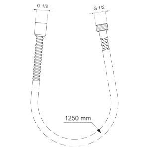 Ideal Standard Idealrain Metalflex 1.25m Shower Hose (BF125AA) - main image 2