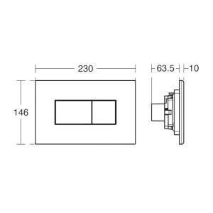 Ideal Standard Karisma Flush Plate - Chrome (E4463AA) - main image 2