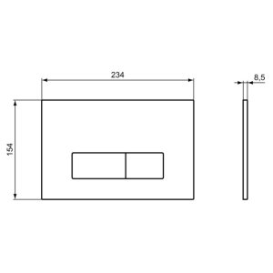 Ideal Standard Oleas M2 Mechanical Dual Flush Plate - White (R0121AC) - main image 2