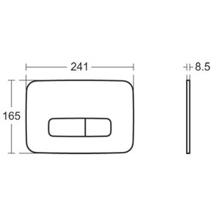 Ideal Standard Oleas M3 Mechanical Dual Flush Plate - Silver Storm (R0459GN) - main image 2