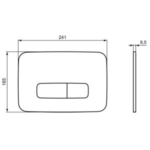 Ideal Standard Oleas M3 Mechanical Dual Flush Plate - White (R0123AC) - main image 2