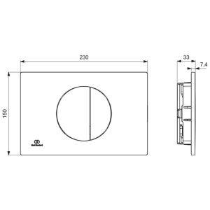 Ideal Standard Oleas M5 Mechanical Dual Flush Plate - Brushed Bronze (R0503J6) - main image 2