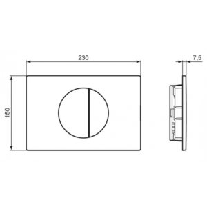 Ideal Standard Oleas M5 Mechanical Dual Flush Plate - Rose (R0503RO) - main image 2