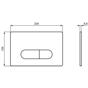 Ideal Standard Oleas P1 Dual Flush Plate - Chrome (R0116AA) - main image 2