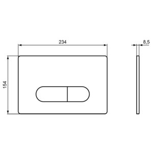 Ideal Standard Oleas P1 Pneumatic Dual Flush Plate - White (R0116AC) - main image 2