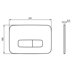 Ideal Standard Oleas P3 Pnuematic Dual Flush Plate - Chrome (R0124AA) - main image 2
