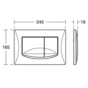 Ideal Standard River Dual Flush Mechanical Flush Plate - Chrome (VV638584) - main image 2