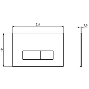 Ideal Standard Oleas P2 Dual Flush Plate - Chrome (S0857AA) - main image 2