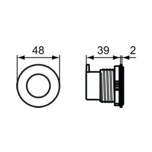 Ideal Standard Septa XS P1 Single Flush Button - Chrome (P0109AA) - main image 2