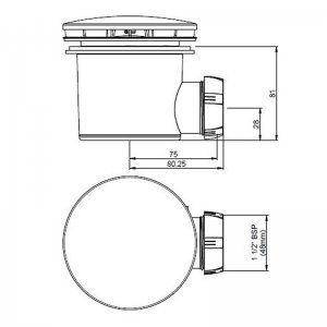 Ideal Standard shower tray waste top access Post June 16 (L6307AA) - main image 2