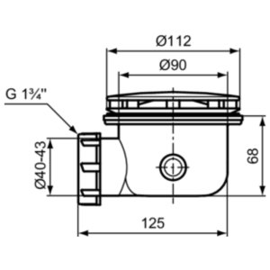 Ideal Standard Shower Waste With Chrome Cover - 90mm (T5528AA) - main image 2