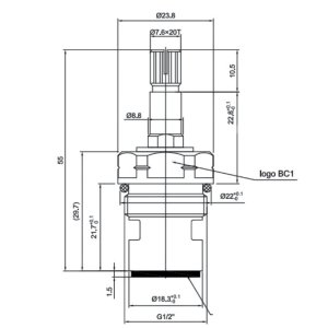 Inventive Creations 1/2" Cartridge - Cold (BC1C) - main image 2
