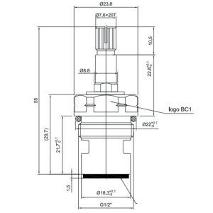 Inventive Creations 1/2" Cartridge - Hot (BC1H) - main image 2
