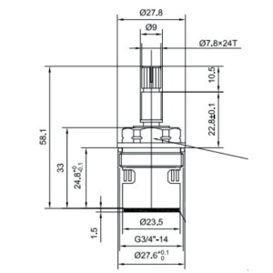 Inventive Creations 3/4" Cartridge - Cold (BC3C) - main image 2