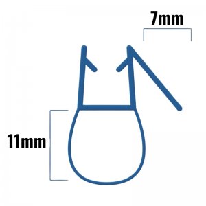 Inventive Creations Aqua Seal - 3mm Glass - 11mm - 800mm Long (3AQ 800) - main image 2