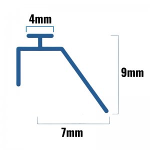 Inventive Creations Aquarius Tee Ledge Seal ( Hard Fins) - 800mm Long (AQTL 800) - main image 2