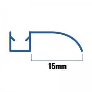 Inventive Creations Arch Bottom Drip Seal - 10mm Glass - 15mm - 800mm Long (10ARDR 800) - main image 2