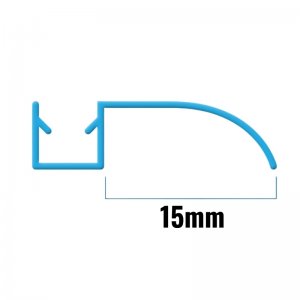 Inventive Creations Arch Bottom Drip Seal - 8mm Glass - 15mm - 800mm Long (8ARDR 800) - main image 2