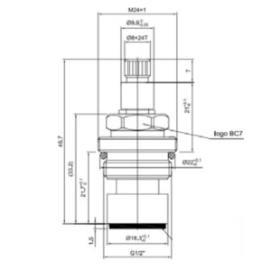 Inventive Creations BC7 1/2" Tap Cartridge - Pair (BC7) - main image 2