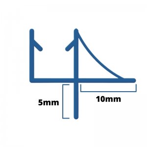 Inventive Creations Bottom Shower Door Seal - 4-6mm Glass - 5mm - 800mm Long (6SD 800) - main image 2