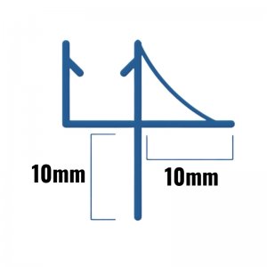 Inventive Creations Bottom Sweep Seal - 10mm Glass - 10mm - 1200mm Long (10BS 1200) - main image 2