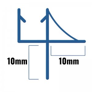 Inventive Creations Bottom Sweep Seal - 8mm Glass - 10mm - 1900mm Long (8BS 1900) - main image 2