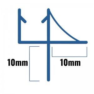 Inventive Creations Bottom Sweep Seal - 8mm Glass - 10mm - 800mm Long (8BS 800) - main image 2