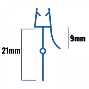 Inventive Creations Bubble Blade Seal - 4-6mm Glass - 21mm - 800mm Long (BB6 800) - main image 2