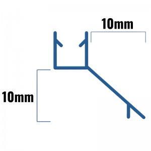 Inventive Creations Drip Ledge Seal - 4-6mm Glass - 10mm - 800mm Long (6DL 800) - main image 2
