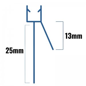 Inventive Creations Large Gap Seal - 3mm Glass - 25mm - 1900mm Long (3LG 1900) - main image 2