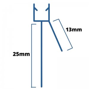 Inventive Creations Large Gap Seal - 4-6mm Glass - 25mm - 800mm Long (6LGCU 800) - main image 2